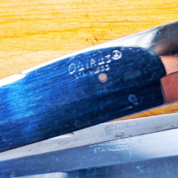 1950’s Quikut “Hollow Ground” Steak Knives - Pearl Tenite Handles - Picture 3 of 5